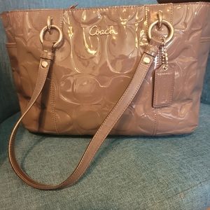Coach Signature Patent Leather Handbag